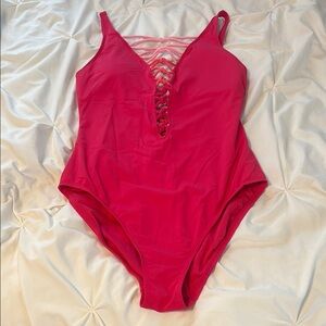 Bleu Rod Beattie Hot Pink One Piece Swimsuit